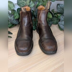 Blundstone Chisel Toe Dark Brown Leather Boots Size 4